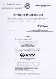 Madrid Registered Brand Certificate